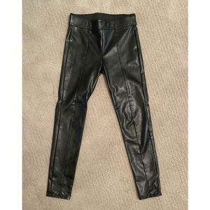 Leggings- Black Pleather Leggings for Girls
